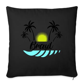Brasil - Sofa pillow with filling 45cm x 45cm - black - Front