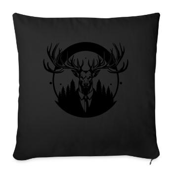 Hirsch - Sofa pillow with filling 45cm x 45cm - black - Front