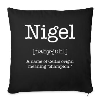 The Nigel - Sofa pillow with filling 45cm x 45cm - black - Front