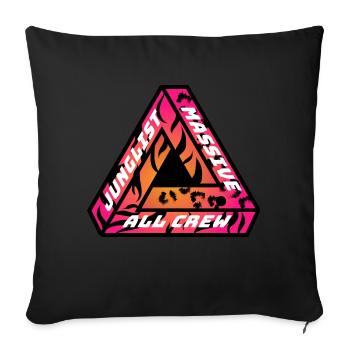 Junglist Massive DNB Drum N Bass Raver EDM DJ - Sofa pillow with filling 45cm x 45cm - black - Front
