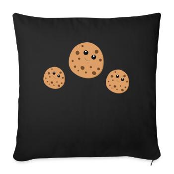 Cookies - Sofa pillow with filling 45cm x 45cm - black - Front
