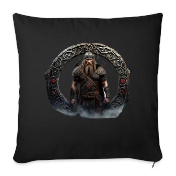 Runen Krieger - Sofakissen mit Füllung 45 x 45 cm - Schwarz - Vorne