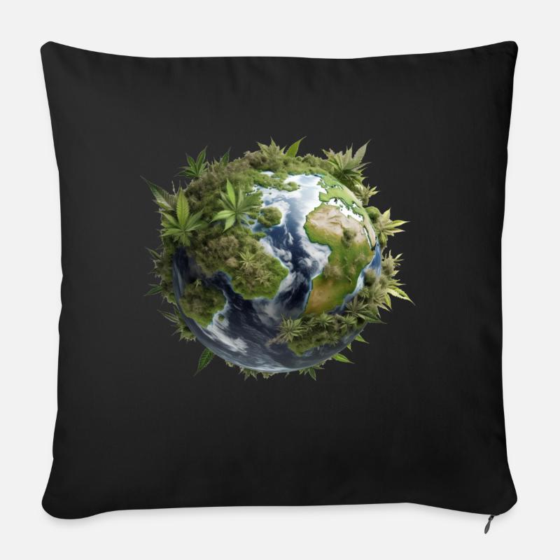 Monde Sankanuto - Coussin et housse de 45 x 45 cm - noir