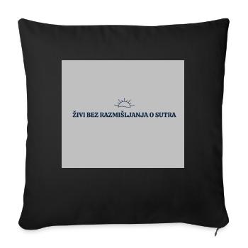 Txm-Mondes - Coussin et housse de 45 x 45 cm - noir - Devant