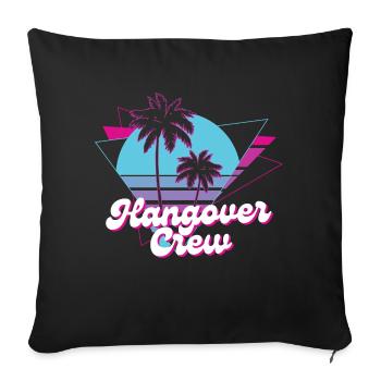 L’équipe de la gueule de bois | Fête | S’amuser | Amitié - Coussin et housse de 45 x 45 cm - noir - Devant