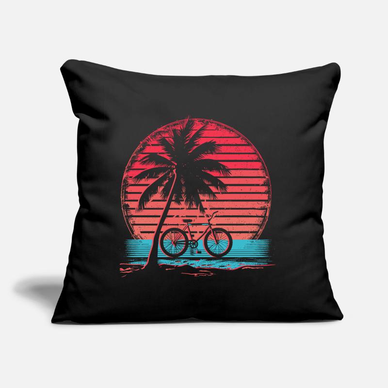 Vélo Synthwave Coussin et housse de 45 x 45 cm