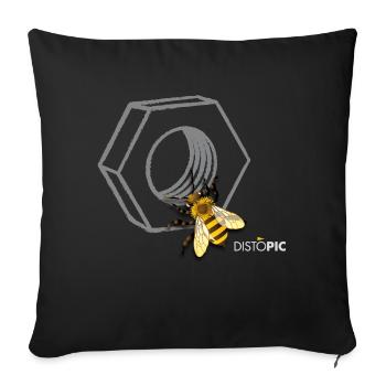 Distpopic Bee Nut - Sofa pillow with filling 45cm x 45cm - black - Front
