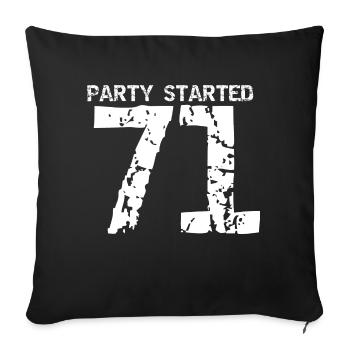 71 weiß - Sofakissen mit Füllung 45 x 45 cm - Schwarz - Vorne