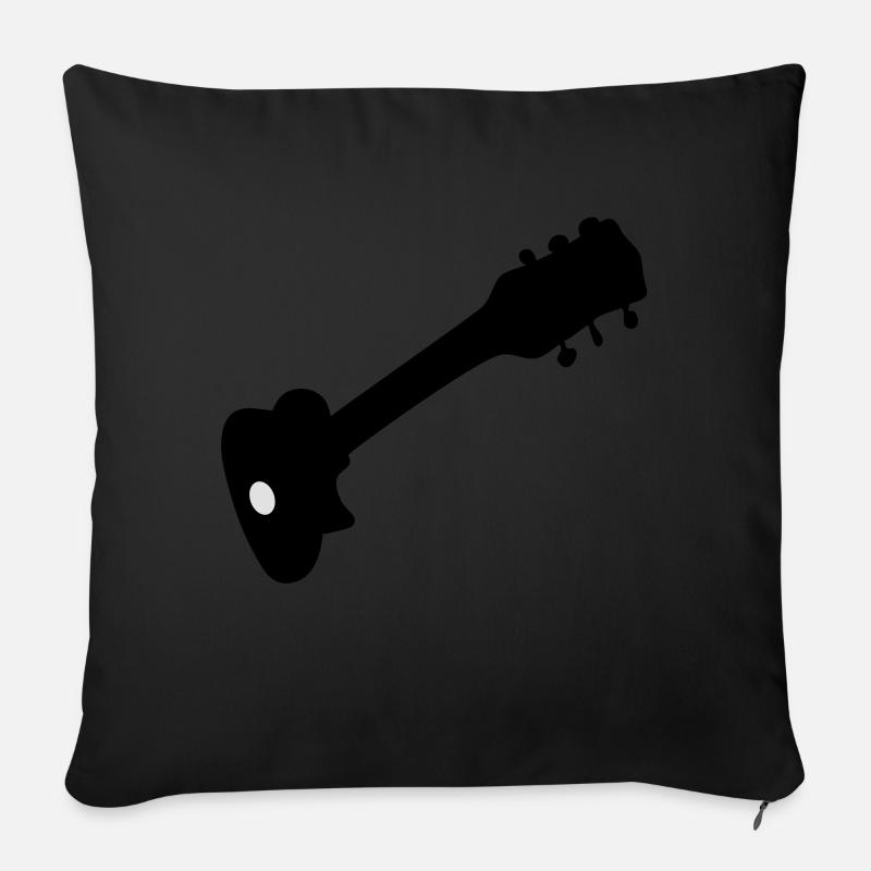 Gitarre - Sofakissen mit Füllung 45 x 45 cm - Schwarz
