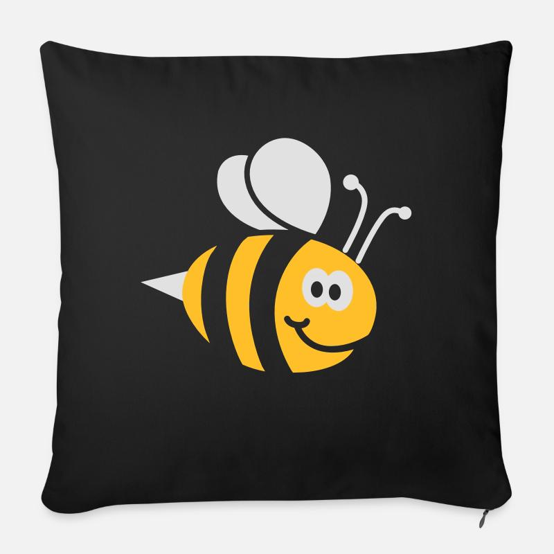 Bienchen 2C - Sofakissen mit Füllung 45 x 45 cm - Schwarz