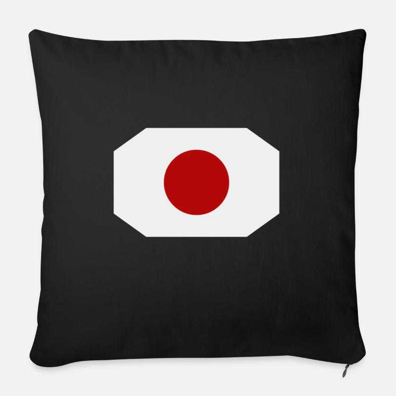 drapeau du japon - Coussin et housse de 45 x 45 cm - noir