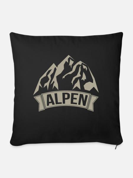 Alpen - Sofakissen mit Füllung 45 x 45 cm - Schwarz