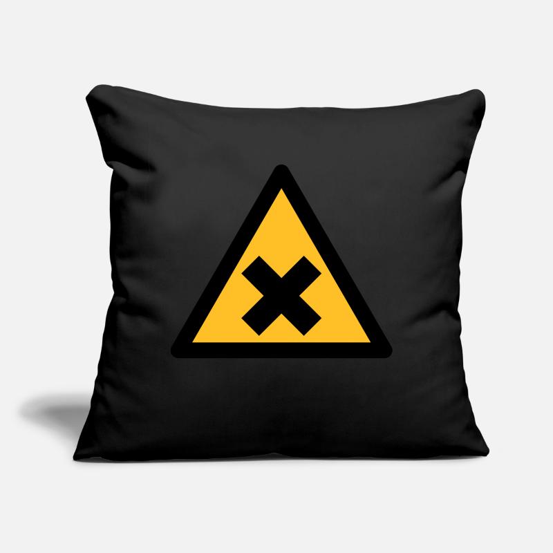 Hazard Symbol - Harmful Substances (2-color) Sofa pillow with filling 45cm x 45cm