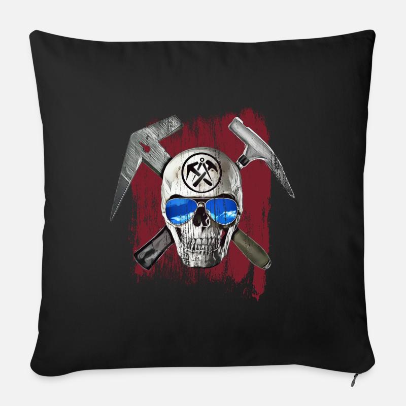 Couvreurs - Coussin et housse de 45 x 45 cm - noir