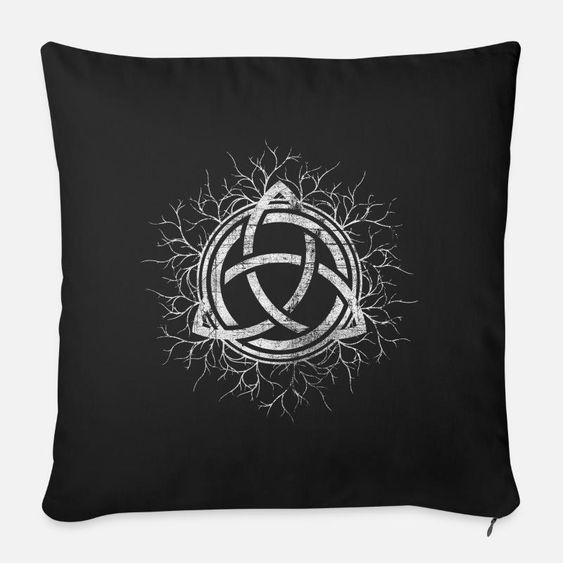 Triquetra - Sofakissen mit Füllung 45 x 45 cm - Schwarz