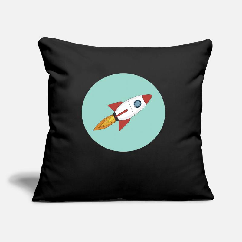 Fusée spatiale Coussin et housse de 45 x 45 cm