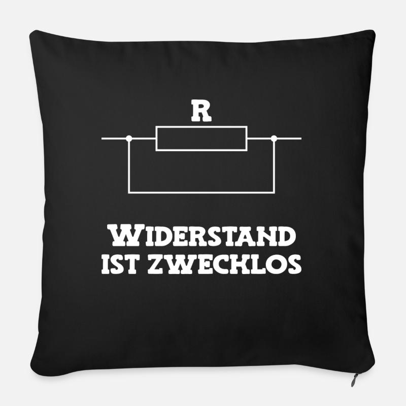 Widerstand ist zwecklos - Sofakissen mit Füllung 45 x 45 cm - Schwarz