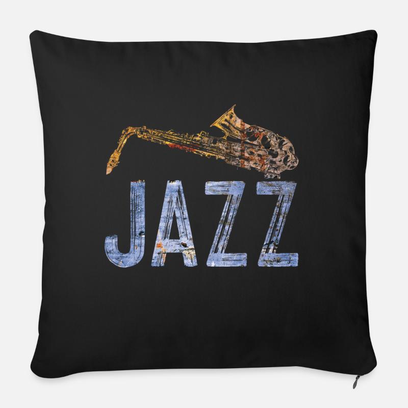 Jazz - Sofakissen mit Füllung 45 x 45 cm - Schwarz