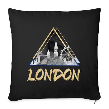 London Uk UK England Skyline City - Sofa pillow with filling 45cm x 45cm - black - Front