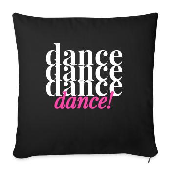 Dance - Sofa pillow with filling 45cm x 45cm - black - Front