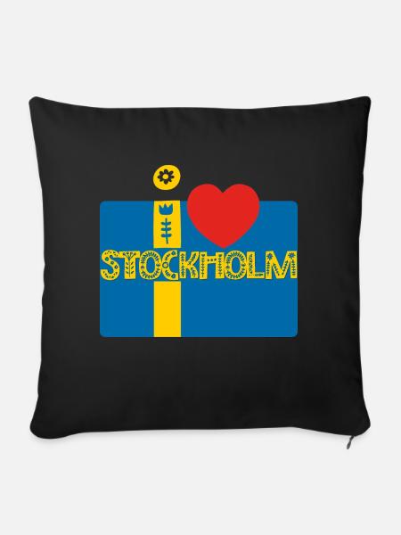 Stockholm - Sofakissen mit Füllung 45 x 45 cm - Schwarz