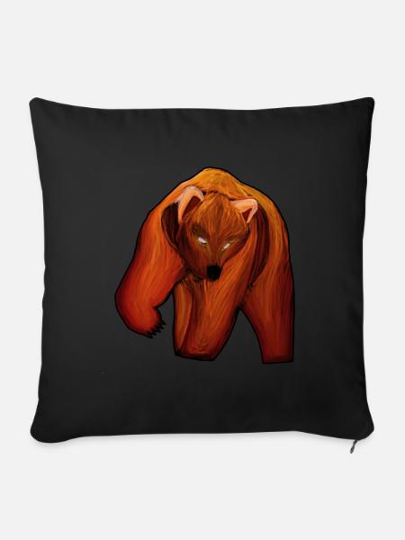 Bär - Sofakissen mit Füllung 45 x 45 cm - Schwarz