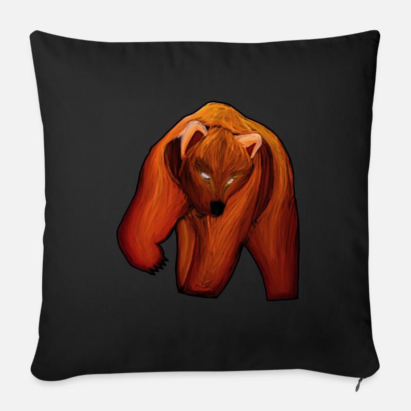 Bär - Sofakissen mit Füllung 45 x 45 cm - Schwarz
