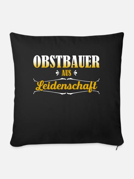 Obstbauer Aus Leidenschaft - Sofakissen mit Füllung 45 x 45 cm - Schwarz