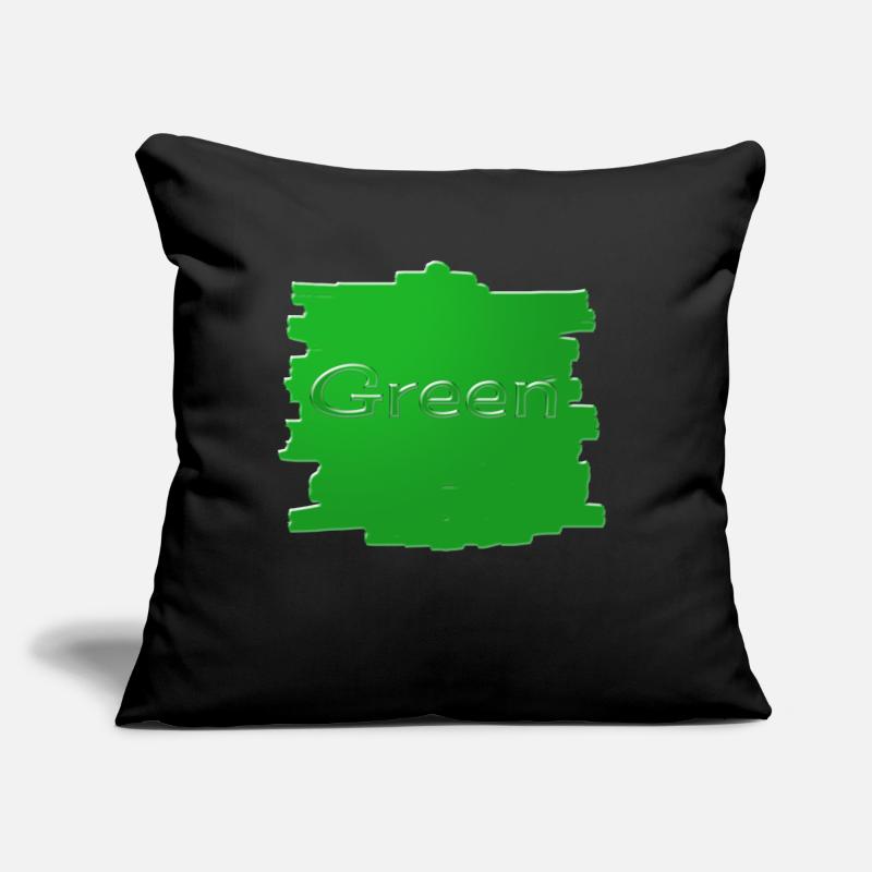 Vert Coussin et housse de 45 x 45 cm