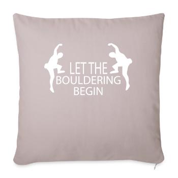 Bouldering - Sofa pillow with filling 45cm x 45cm - light taupe - Front