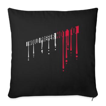 I prefer not to - Sofa pillow with filling 45cm x 45cm - black - Front