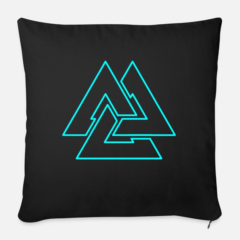 Odins Valknut - Sofakissen mit Füllung 45 x 45 cm - Schwarz