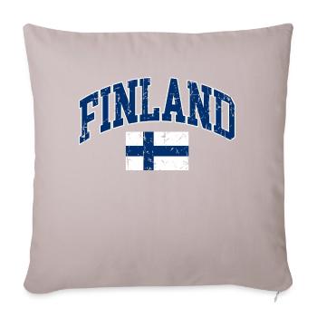 DRAPEAU FINLANDAIS - Coussin et housse de 45 x 45 cm - taupe clair - Devant