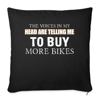 THE VOICES IN MY HEAD TELL ME TO - Sofa pillow with filling 45cm x 45cm - black - Front