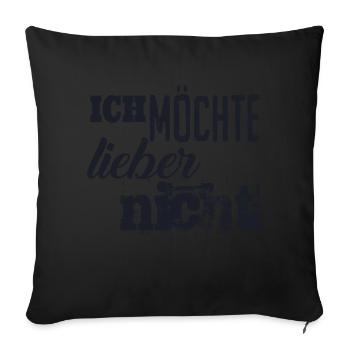 Bartleby der Schreiber - Ich möchte lieber nicht - Sofakissen mit Füllung 45 x 45 cm - Schwarz - Vorne