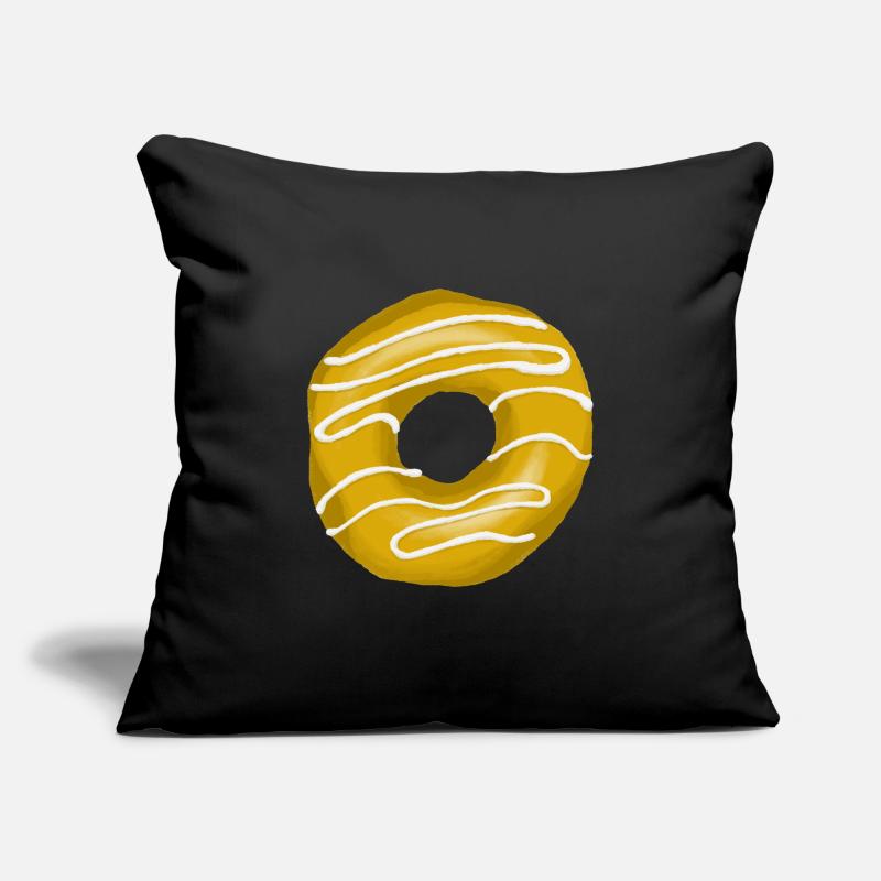 Beignet avec coulée blanche Coussin et housse de 45 x 45 cm