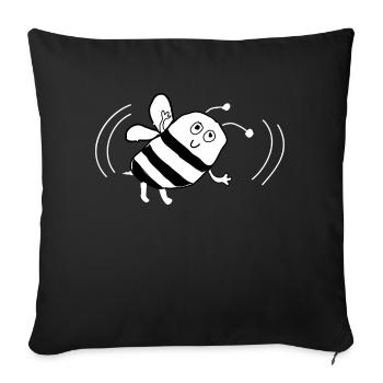Bee - Sofa pillow with filling 45cm x 45cm - black - Front