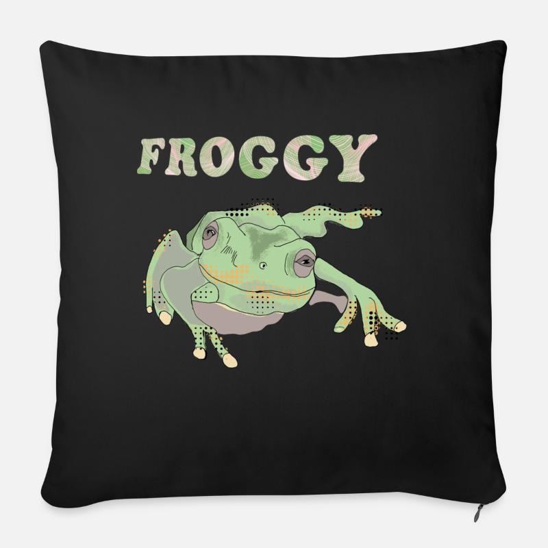 Froggie - Sofakissen mit Füllung 45 x 45 cm - Schwarz