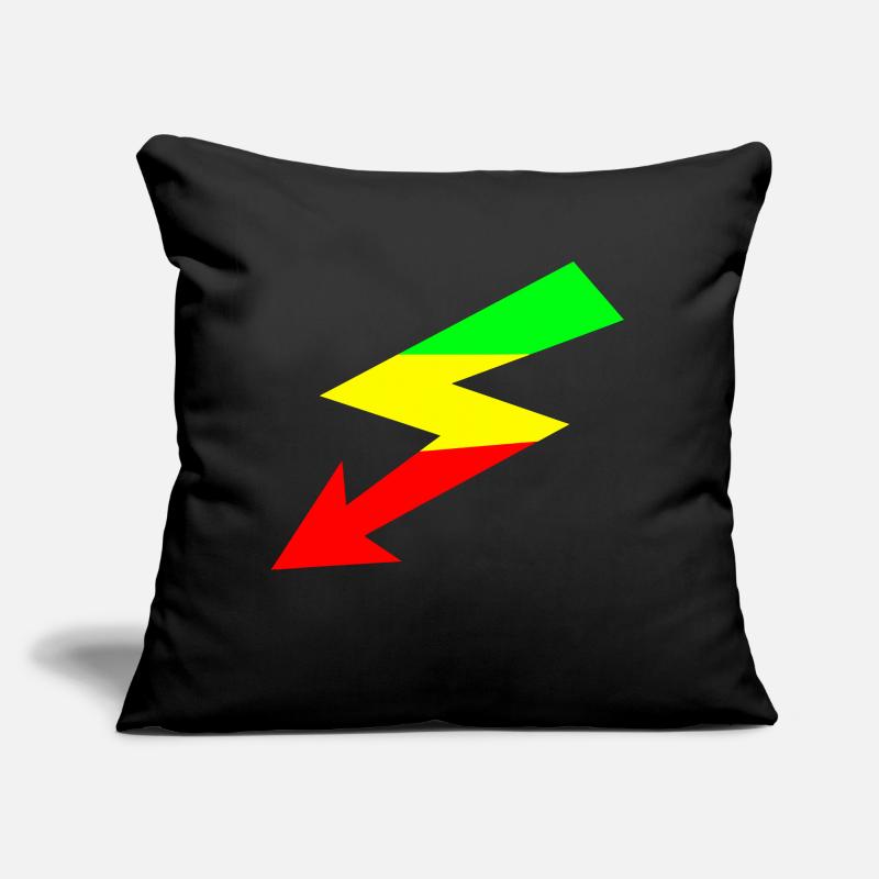 LOGO éclair Rasta -svg pour couleur phosphorescent Coussin et housse de 45 x 45 cm