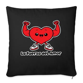 La Fuerza del Amor - Coussin et housse de 45 x 45 cm - noir - Devant