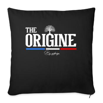 The Origin Pattern France - Sofa pillow with filling 45cm x 45cm - black - Front