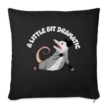 A little bit Dramatic - Opossum - Sofa pillow with filling 45cm x 45cm - black - Front