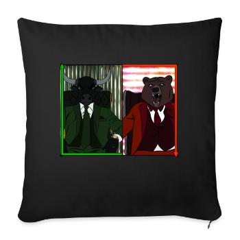 BullundBear Business - Coussin et housse de 45 x 45 cm - noir - Devant