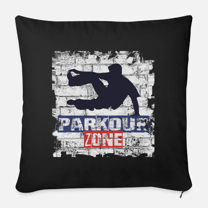 Parkour - Sofakissen mit Füllung 45 x 45 cm - Schwarz