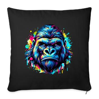 Gorilla - Sofa pillow with filling 45cm x 45cm - black - Front
