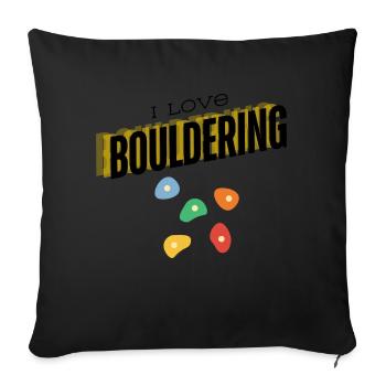 J’adore le bloc - Coussin et housse de 45 x 45 cm - noir - Devant