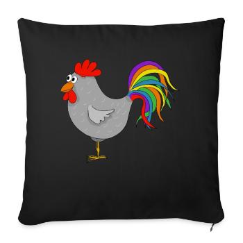 Rene Hahn - Sofakissen mit Füllung 45 x 45 cm - Schwarz - Vorne