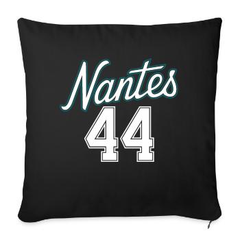 Nantes 44 - Coussin et housse de 45 x 45 cm - noir - Devant