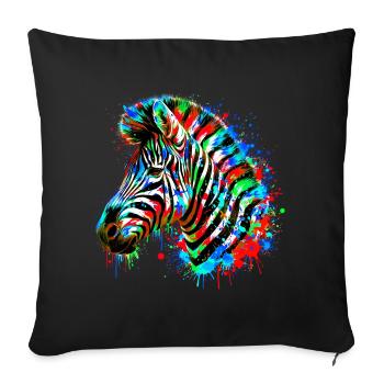 Zèbre - Coussin et housse de 45 x 45 cm - noir - Devant