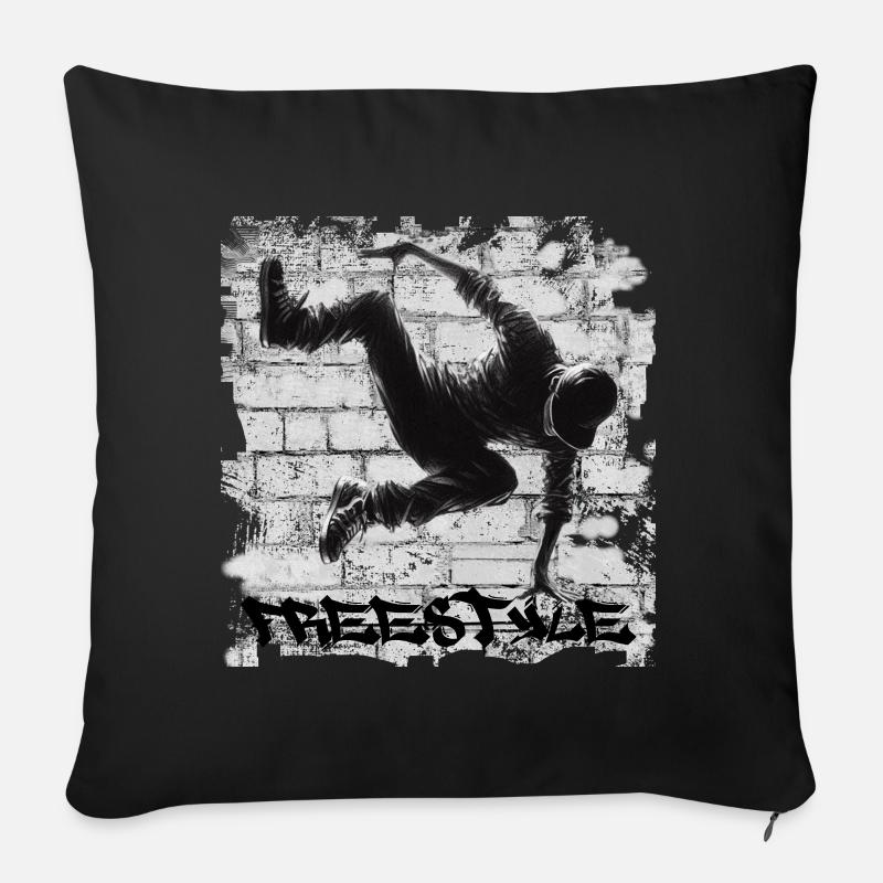 Freestyle - Sofakissen mit Füllung 45 x 45 cm - Schwarz
